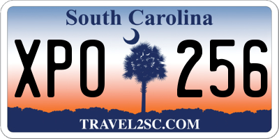 SC license plate XPO256