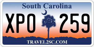 SC license plate XPO259