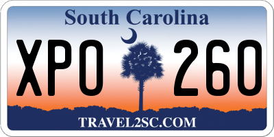 SC license plate XPO260
