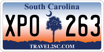 SC license plate XPO263
