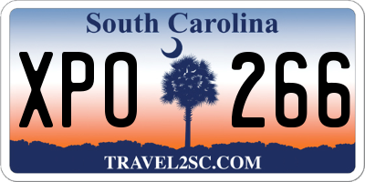 SC license plate XPO266