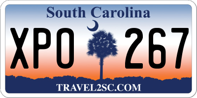 SC license plate XPO267