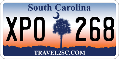SC license plate XPO268