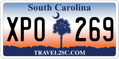 SC license plate XPO269
