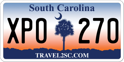 SC license plate XPO270