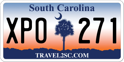 SC license plate XPO271