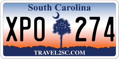 SC license plate XPO274