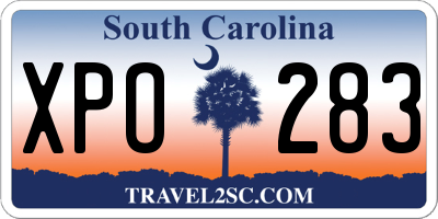 SC license plate XPO283