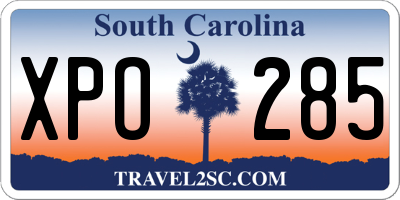 SC license plate XPO285