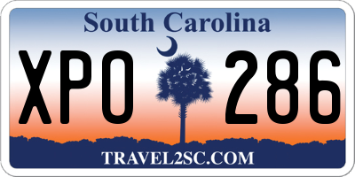 SC license plate XPO286