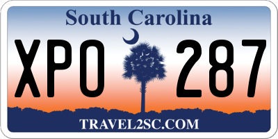 SC license plate XPO287