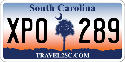 SC license plate XPO289