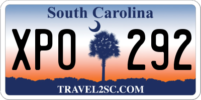 SC license plate XPO292