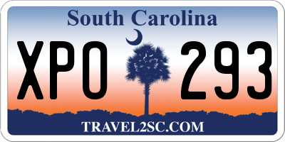 SC license plate XPO293