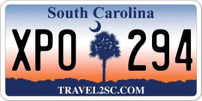 SC license plate XPO294
