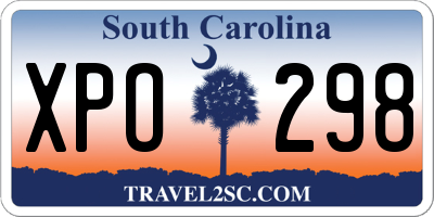 SC license plate XPO298