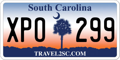 SC license plate XPO299