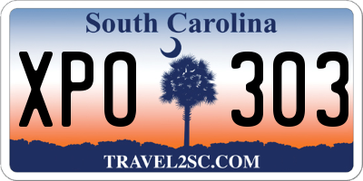 SC license plate XPO303