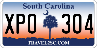 SC license plate XPO304