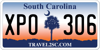 SC license plate XPO306