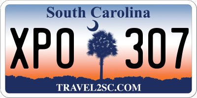 SC license plate XPO307
