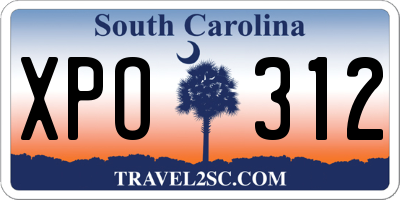 SC license plate XPO312