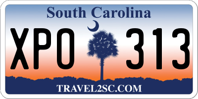 SC license plate XPO313