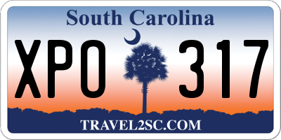 SC license plate XPO317