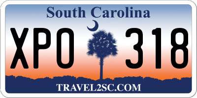 SC license plate XPO318