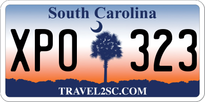 SC license plate XPO323