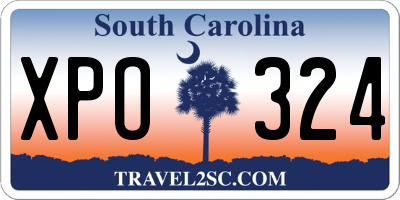 SC license plate XPO324
