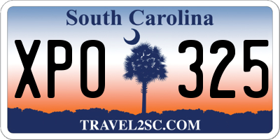 SC license plate XPO325