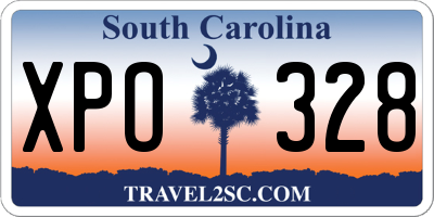 SC license plate XPO328