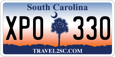 SC license plate XPO330