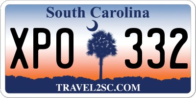 SC license plate XPO332