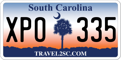 SC license plate XPO335