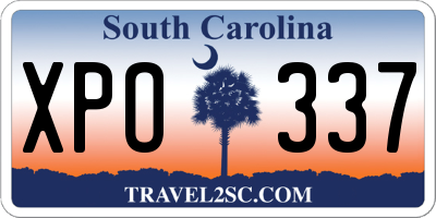 SC license plate XPO337