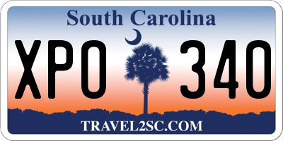 SC license plate XPO340