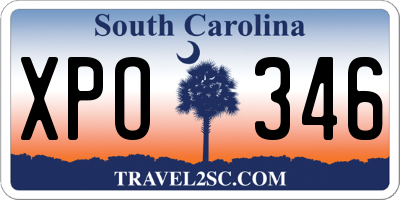 SC license plate XPO346