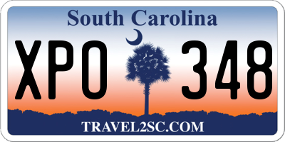 SC license plate XPO348