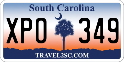SC license plate XPO349