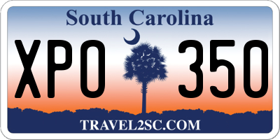 SC license plate XPO350