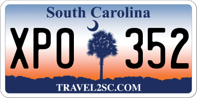 SC license plate XPO352