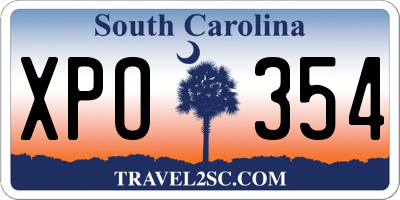 SC license plate XPO354