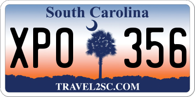 SC license plate XPO356