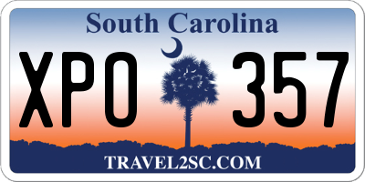 SC license plate XPO357