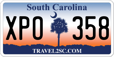 SC license plate XPO358