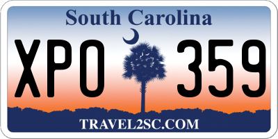 SC license plate XPO359