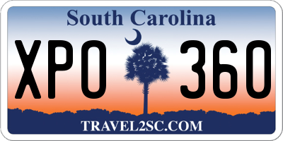 SC license plate XPO360