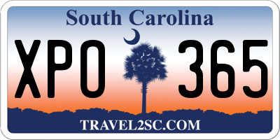 SC license plate XPO365